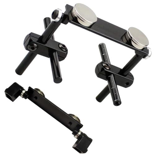 Magnetic Body Post Kit for 1/10 RC Cars - Stealth Invisible Body Mount Column Set Compatible with HSP 94123, Sakura D3, Tamiya TT-01/TT-02, XIS, Himoto, HPI - Aluminum Alloy (Black)