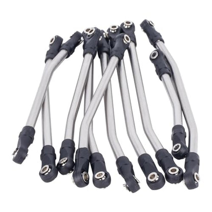 10Pcs Stainless Steel Links Rod Set with Ball End 313/324mm Wheelbase for 1/10 RC Crawler Car Axial SCX10 II 90046 Upgrade Parts(324mm) - color: 324mm