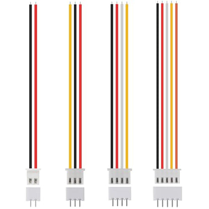 40Pairs JST-XH Connector Kit, XH 2.54mm 2/3/4/5 Pin Header Male and Female Connectors Plug Adapter with Flat Wire Cable 200mm 26AWG Compatible with JST XH (2/3/4/5P/Set) - color: 2/3/4/5P/Set