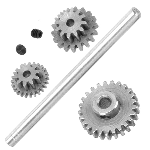 RC Steel Transmission Gear Set 26T 19T 24T Upgrade Parts Compatible with WPL D12 1/10 Scale RC Trucks