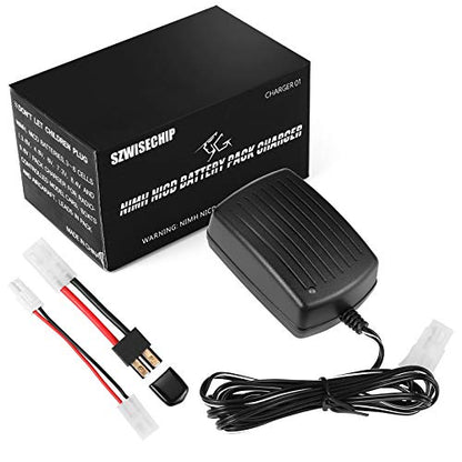 Delta Peak Detection Battery Charger for Traxxas 3.6V-10.8V NiMH/NiCd Battery Packs Hobbies Airsoft Batteries, RC Car, RC Truck, Air Gun,RC Airplanes, Compact with Standard/Mini Tamiya, TRX