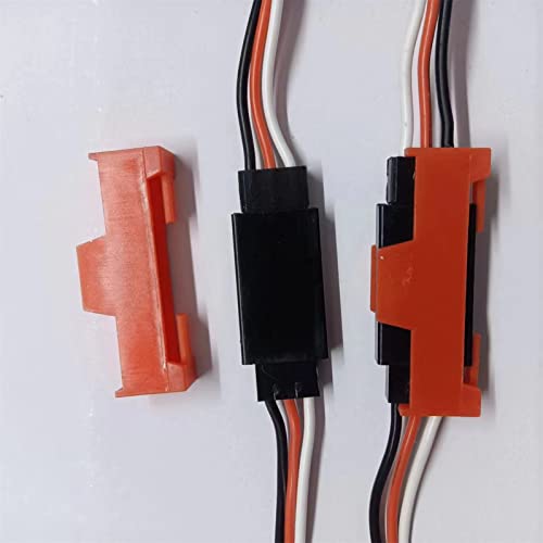 Skrnrhrery Servo Cable Clip Lock, 50 Pcs Servo Extension Cable Safety Connector Clip Lock for Servo Extension Cable Male/Female Or Servo Y Adapter Cable, Jr Servo Cable Kit