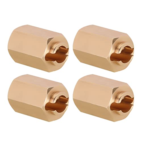 INJORA Brass Wheel Hex Hub 10 mm (+6 mm) Extender Adapter for TRX4M 1/18