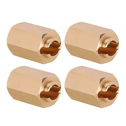 INJORA Brass Wheel Hex Hub 10 mm (+6 mm) Extender Adapter for TRX4M 1/18