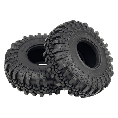 DJX 4PCS 2.2 Inch 137mm Tall Crawler Tires Super Soft Sticky Rubber Tires with Foam Instert for Axial SCX6 SCX10 TRX4 FMS LOSI Redcat Etc 1/6 1/8 1/10 Crawler Car