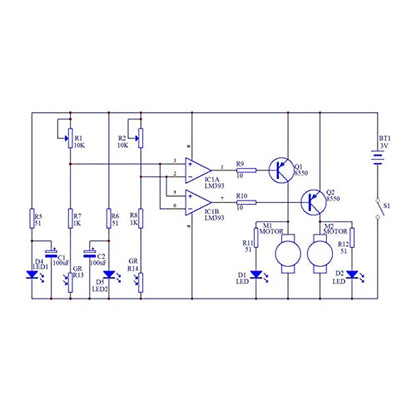 Soldering Practice Kit DIY D2-5 Tracking Car Plug-in Circuit Kit Learn Soldering Kit for Beginners - style: DJJ004
