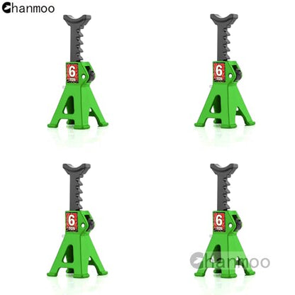 1/24 RC Toy Jack Stands 1/18 Simulation 6 Ton Metal Adjustable Mini Jacks Stand for 1:18 1:24 Scale Crawler Car Axial SCX24 Kyosho Tamiya HSP FCX24 TRX4M SCX24 AX24 Ford Bronco (Green, 2 PCS) - color: Green