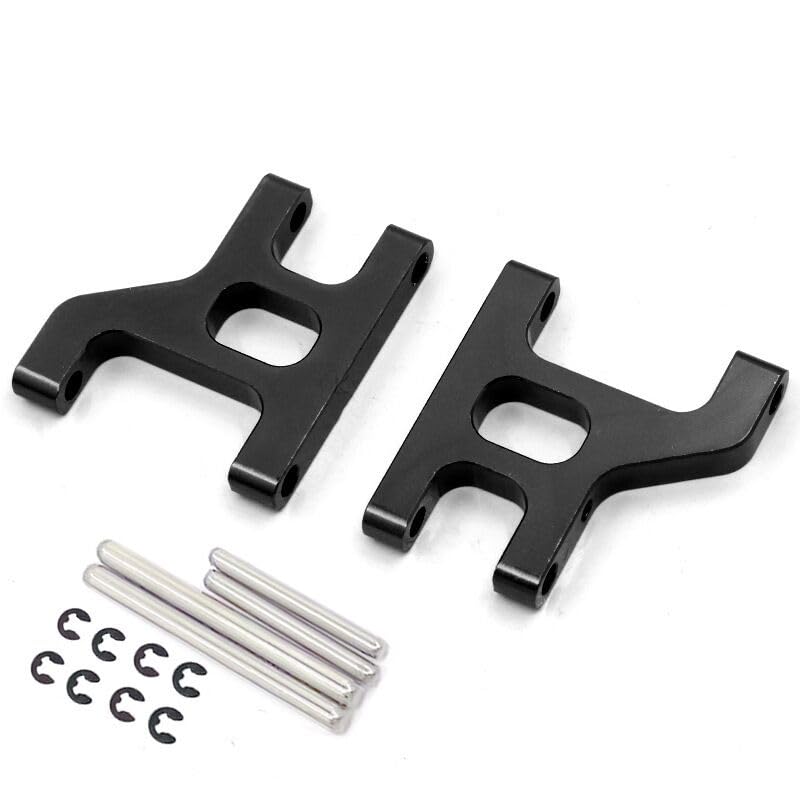Front Lower Suspension Arm Hub Carrier Base C/Steering Cup/Metal Drive Shaft for 1/10 Tamiya CC01 TA02 TA03 4WD Buggy RC Car OP(Front Swing armBlack) - color: Front Swing Armblack