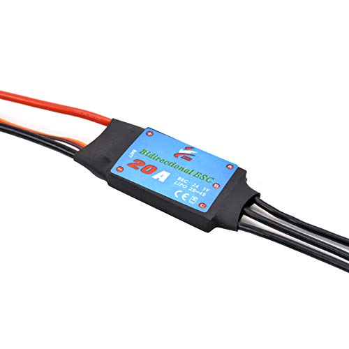 Bidirectional 20A Brushless ESC Electric Speed Controller | 2-4S, 2A 5V UBEC, For RC Car Boat, Underwater Propeller - color: 20a Esc