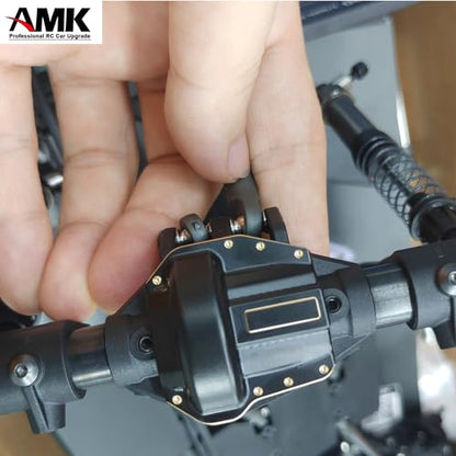 AMK SCX10 III Brass Diff Cover 76g 1/10 Capra Portal Axle Differential Housing Front Rear Set for RC Crawler Axial SCX10 Pro UTB10 Upgrades AR45P