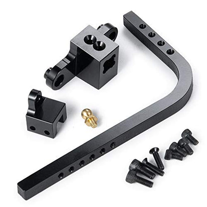 Que-T Aluminum Adjustable Tow Trailer Hitch for 1/10 RC Crawler Axial SCX10