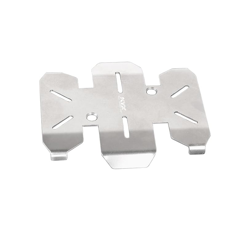 KYX Racing Stainless Steel Chassis Protective Plate Skid Plate Guard Upgrades Parts Accessories for 1/10 RC Crawler Car Axial SCX10 PRO