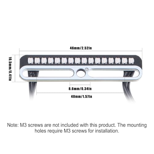 GLOBACT RC LED Light Kit for RC Car Universal Parts, 16 LEDs | Fits Roof Lamp Headlight Tail Light Bumper Light Police Lights, 2 Control Modes, Rich Lighting