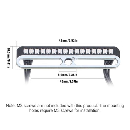 GLOBACT RC LED Light Kit for RC Car Universal Parts, 16 LEDs | Fits Roof Lamp Headlight Tail Light Bumper Light Police Lights, 2 Control Modes, Rich Lighting