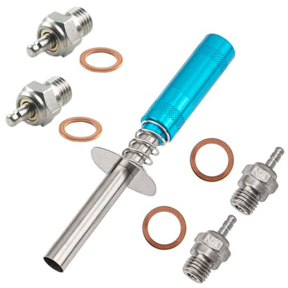 2Pcs N4 Hot Spark Glow Plugs No.4 & RC Igniter Engine Starter & Glow Plug N4#4 NO.4 Medium Hot Spark 70117