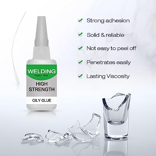 Universal Super Glue, Waterproof Powerful Oily Glue, Multifunctional Ceramic Glues for Metal, Wood, Ceramics, Leather, Glass (2)