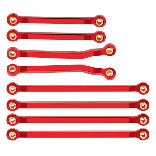High Clearance Links Set CNC Aluminium Chassis Link for TRX4M High Trail K10 F150 1/18 RC Crawler Upgrade Part (red) - color: Red