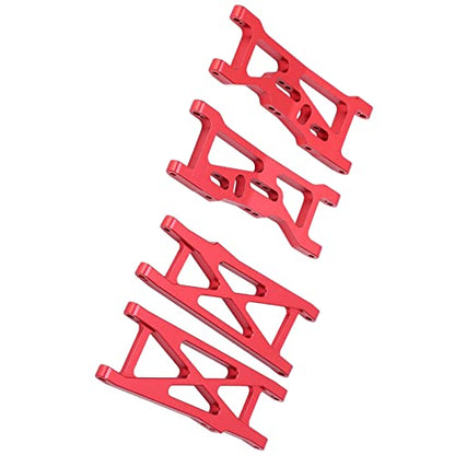 Raguso RC Front Rear Arms Aluminium Alloy Anti Deformation RC Swing Arms Metal Front Rear Suspension Arms for LOSI 22S SCT for 1/10 RC Short Course Truck(Red)