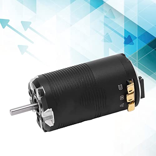 Changor High Efficiency 4550KV Sensored Brushless Motor 8.5T for 1/12 1/14 Scale RC Car Racing Black Silver