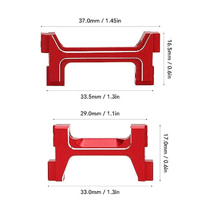 Srliya Aluminum Front and Rear Bumper Mounts Set RC Bumper Mount for 1/18 RC Crawler (Red)