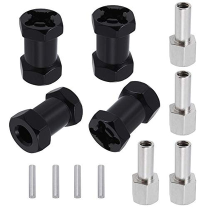 Aluminum 12mm Hex Wheel Hub Wheel Spacers 20mm Offset Extension Drive Adapter for 1/10 SCX10 II Gen7 Gen8 D90 RC Truck (20mm) - size: 20mm
