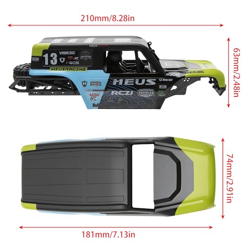 MEUS RACING Transmitter and Receiver Black+ MB24 SCX24 Body