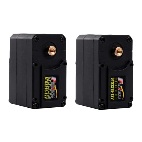 30KG High-Torque Serial Bus Servo 12V 360° Continuous Rotation Programmable Smart Industrial Digital Servo with Controller for RC Car Steering Servo Robotic Arm (2 Servos) - style: 2 Servos