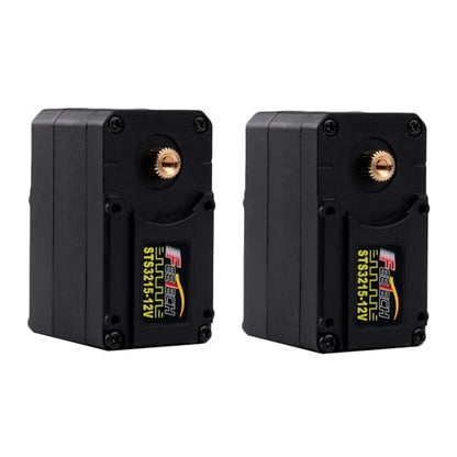 30KG High-Torque Serial Bus Servo 12V 360° Continuous Rotation Programmable Smart Industrial Digital Servo with Controller for RC Car Steering Servo Robotic Arm (2 Servos) - style: 2 Servos