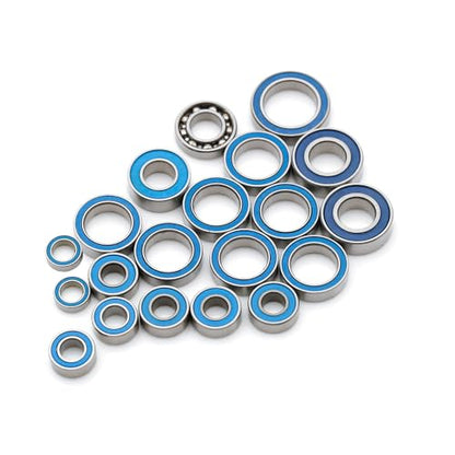 20-Piece 2RS Stainless Steel Bearing Kit for Traxxas Mini Maxx | Stainless steel, dual rubber seals, and 20 bearings in 8 sizes for Traxxas Mini Maxx wheel and drivetrain service.