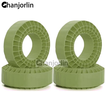 1.9 RC Silicone Rubber Insert Foam Soft waterproof 108x42mm Fit 118-122mm 1/10 Crawler Wheels Tires For 1:10 Crawler Car Traxxas TRX4 Axial SCX10 Capra RXB10 RC4WD D90 TF2 Gen8 4PCS (Green) | Fit 118-122mm 1/10 Crawler Wheels Tires - color: Green