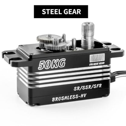 GLOBACT 50KG Brushless Servo Low-Profile for 1/8/ 1/10 RC Car Boat Airplane