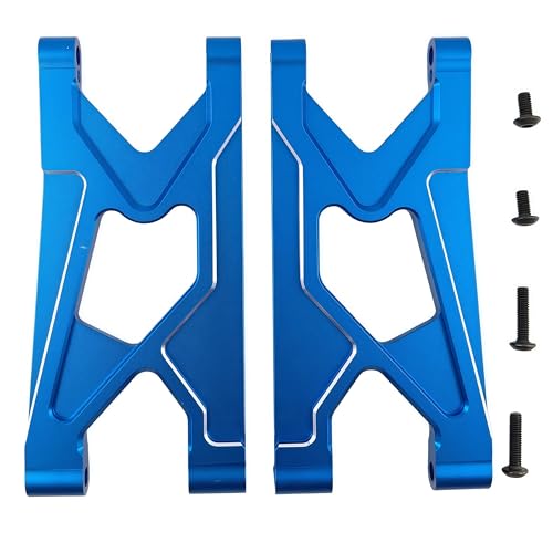 Aluminum Rear Lower Suspension Arms for ARRMA 1/10 Gorgon 2WD (Blue) | 4X2,Monster Truck,ARA330751,CNC Machined,Swing Arms,Heavy Duty,High Strength,Precision Fit,Wear Resistant,RC Upgrade - color: Blue