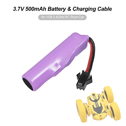 GoolRC 3.7V 500mAh Battery with Charging Cable for 1/28 2.4GHz RC Stunt Car