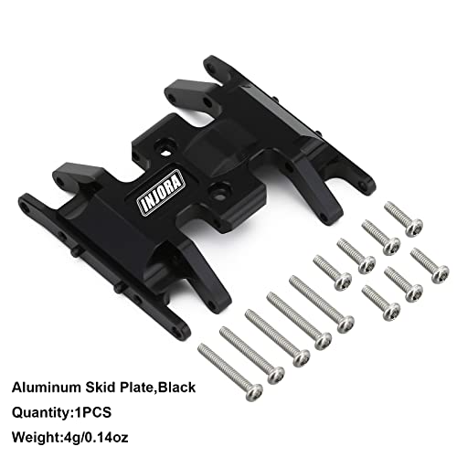 INJORA Brass Skid Plate for 1/24 RC Crawler Axial SCX24（Black） - color: Black