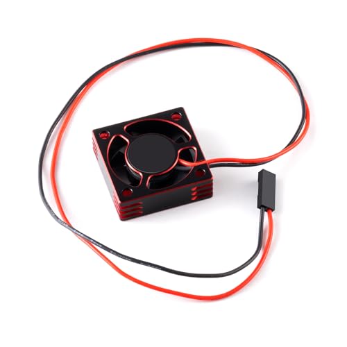 Universal RC Motor ESC Cooling Fan, High Speed Dissipation 30mm*30mm Aluminium Alloy RC Electric Motor Cooling Fan Universal Fit for RC Car Fan Mount Hole 24mm