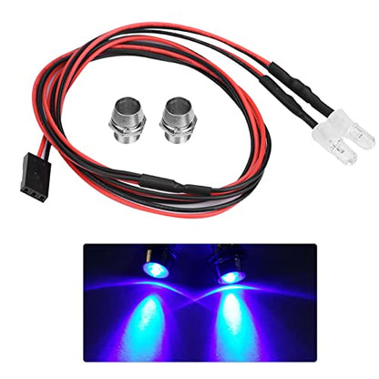 2PCS 5mm LED Lights for RC Cars, High Simulation Accessory with Superior Materials, Easy to Install for 1/10 Model Drift Car Vehicle (No. 11 Light Blue Light) - style: No. 11 light blue light