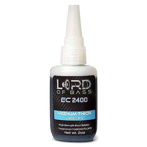 Premium Grade Cyanoacrylate (CA) Super Glue 2 oz Black Medium-Thick 2400 CPS Viscosity