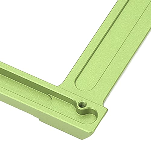 RC Skid Plate, Aluminium Alloy Glide Chassis Set for 1/10 Cars, with Stable Performance and Scratch Protection (Green)