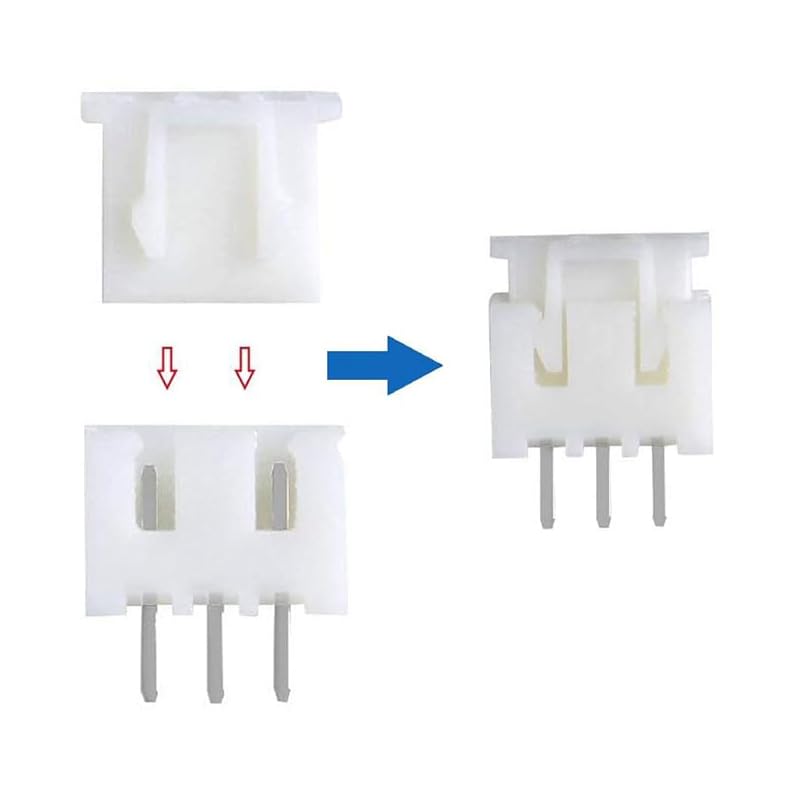 50Pcs 25Pairs JST-XH Connector Kit, XH 2.54mm 3 Pin Header Male and Female Connectors Plug Adapter with Flat Wire Cable 100mm Compatible with JST XH 26AWG - 10CM