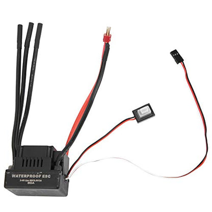 VGEBY Brushless ESC, 120A High-Current RC Speed Controller for 1/8 Scale Off-Road Racing, Electronic Speed Controller for Hobby Modeling Enthusiasts and RC Car Racing