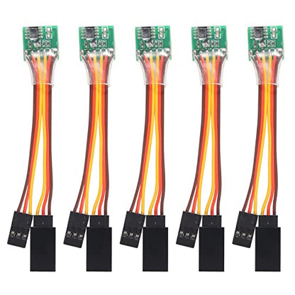 5pcs Servo Signal Reverser Rotation Inverter 5.0-6.0v Steering Gear Reverser for JR Futaba Aircraft Airplane Steering Gear and Any Servos (A) - style: A