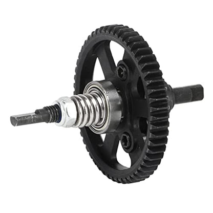 Alomejor 54T Aluminum Steel Slipper Clutch Assembly, Hardened Steel for Slash 4X4, Easy to Install, Low Noise, Fit, Applicable : 4X4, Rustle, HuanQi 727 (Black)