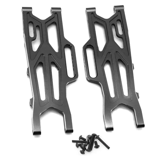 Aluminum Rear Lower Suspension Arms Set Compatible for Arrma 1/10 Kraton/Outcast 4x4 4S V2 BLX RC Truck Upgrade Parts L/R Suspension Arms Swing Arm Replacement ARA330711 - color: black, size: Rear Lower