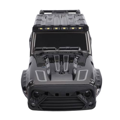 RC Car Body Shell, Polycarbonate Replacement Cover with LED Roof Lights, 27 X 10 X 9 Cm, Pressure Printed Truck Body for 1:16 Scale SCY16103PRO Off Road Racing (Gray) - color: Gray