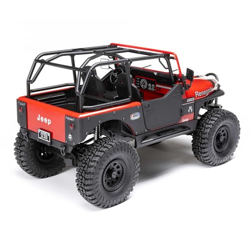 Axial RC Truck 1/10 SCX10 III Jeep CJ-7 4X4 RTR Brushed Rock Crawler, Red | Battery and Charger Not Included, AXI03008V2T1, Ready to Run - color: Red