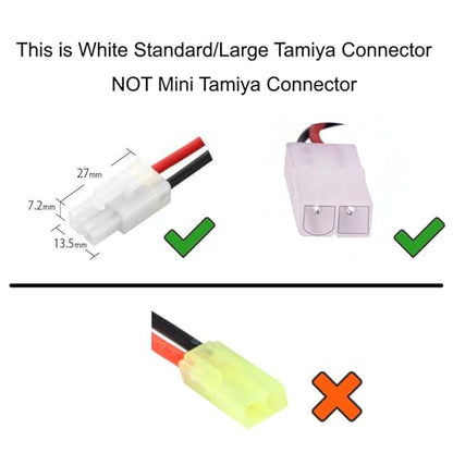 RC Battery Charger for 9.6V (8S) NiMH/NiCd Battery Packs, 250mA AC Plug Charger with Standard Tamiya Connector for RC Hobbies Airsoft Guns RC Cars RC Airplanes