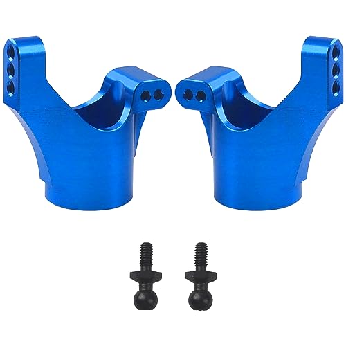 Aluminum Steering Blocks Caster Blocks C-Hubs Stub Axle Carriers Knuckles Set C-Cup Upgrades Parts Compatible with 1/18 LaTrax Teton Desert Prerunner Rally RC Car,Replace #7532 7552X (Blue) - color: Blue