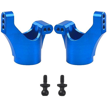 Aluminum Steering Blocks Caster Blocks C-Hubs Stub Axle Carriers Knuckles Set C-Cup Upgrades Parts Compatible with 1/18 LaTrax Teton Desert Prerunner Rally RC Car,Replace #7532 7552X (Blue) - color: Blue