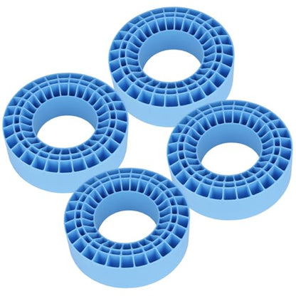 Soft 2.2" Silicone Tire Inserts for RC Crawlers, 4-Pack — Fits 132–134 mm 5.25" OD, 125×45 mm — Waterproof, Sidewall Stabilization, Traction and Climbing Control (Blue) - color: Blue
