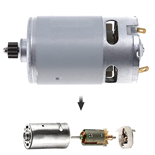 RS550 12V 19500 RPM DC Motor with Two-Speed 12 Teeth and High Torque Gear Box for Electric Drill/Screwdriver